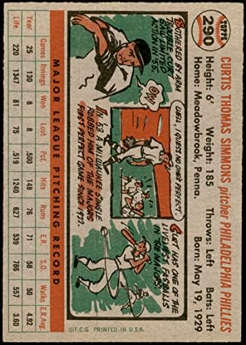 1956 Topps 290 Curt Simmons