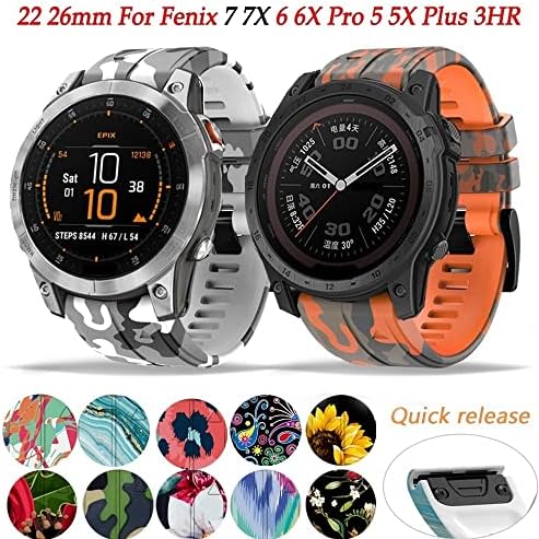 Sawidee עבור Garmin Fenix ​​7 7x 6 6x Pro 5x 5 Plus 3 HR MK2 EasyFit Watch Smart Watch Band Whres Correa 26 22 ממ שחרור מהיר של סיליקון מהיר