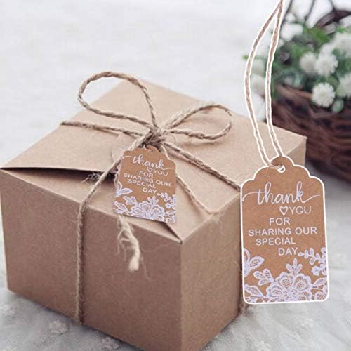 בריאות כלה מתנות דקורטיבי תוויות 50 יחידות קראפט נייר מתנה תגיות חתונה תודה לך תגיות מתנה תגים עם מחרוזת תחרה הדפסת חתונה אירוסין מסיבות אספקת תינוק מתנה תינוק מתנות
