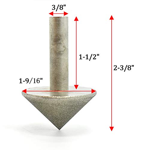 Scottchen Pro Diamond Conferersink מקדח חותך Chamfer Cutter 40 ממ מחודד 90 מעלות 3/8 כלי טחינה של חור שקית לחצץ קרמיקה זכוכית 150-1 Pack