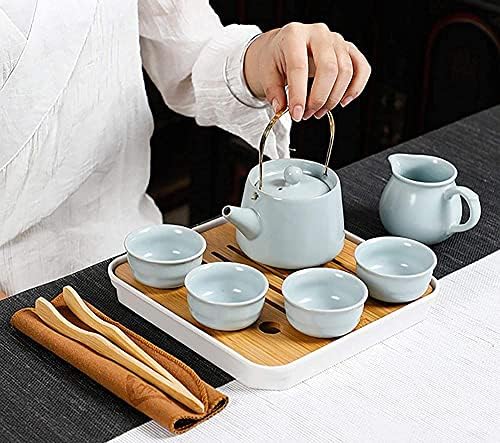 Lianxiao - ערכת תה טיולים קרמיקה קונגפו ניידת