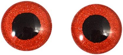 אדום נצנצים בובת זכוכית עיניים איריס בובות אמנות בעבודת יד פסלי פסקרמי או תכשיטים מייצרים תכשיטים במלאכה תואמת סט של 2