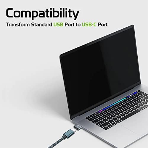 USB-C נקבה ל- USB מתאם מהיר זכר התואם למכשירי Samsung Galaxy S8 עבור מטען, סנכרון, מכשירי OTG כמו מקלדת, עכבר, רוכסן, GamePad, PD