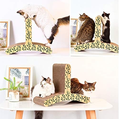 חתול גרדן מגרד טרקלין עבור 2 חתולים, לא בצורת חתול מטפס גלי נייר חתול מגרד לוח