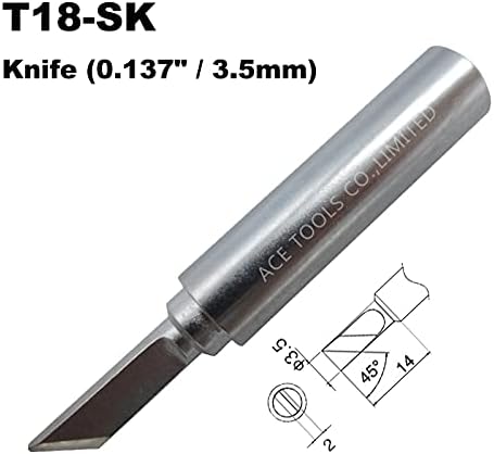 T18-SK סכין קטנה 0.137 / 3.5 ממ קצה הלחמה ל- FX-888 FX-888D FX-8801 FX-600 BAKU 878-L2 FX888 FX888D FX8801 FX600 ACE TIPS TIPS ברזל