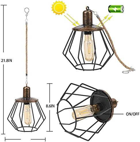תליית שמש פנסי, שמש ברזל רטרו פנסי, שמש גן אורות, חיצוני עמיד למים, משמש עבור חג המולד, נתיב גן גן קישוט