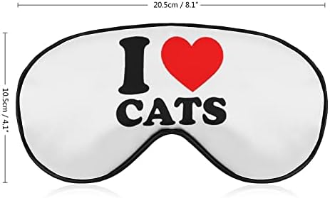 אני אוהב מסכות שינה של חתול כיסוי עיניים כיסוי עין עם רצועה אלסטית מתכווננת לילה כיסוי עיניים לנשים גברים יוגה נסיעות תנומה