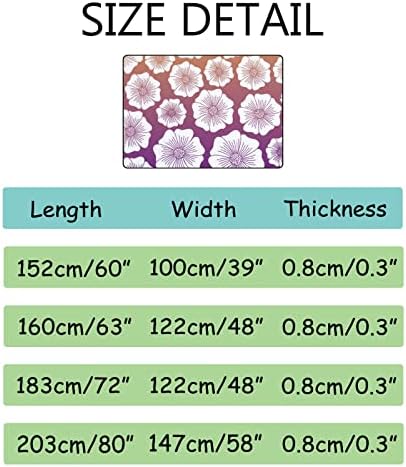 זוחל שטיח מקורה משחק מחצלת פרחים טרופיים לסלון חדר שינה חינוכי חינוך חינוכי שטיח שטיח 80x58 אינץ '