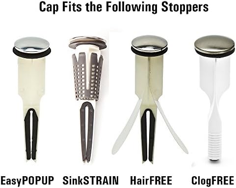 PF Waterworks PF0746POP-Up CAP-החלפה/שדרוג רק עבור Easypopup, Hairfree, Flexfree, FlexPopup, SinkStrain Prop-Up Dia ו- Dia Streppercap. 1.5 in.oil שפשוף ברונזה 1 חלק