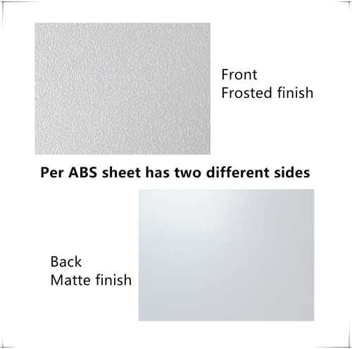 Zhluja White ABS גיליונות פלסטיק- 0.060 עבה, 12 x 12 , 6 חבילה לחיתוך לייזר, וניתן להיות מעוצב