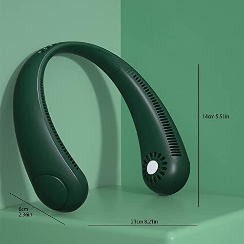 מאוורר צוואר נייד MXJCC 3 מהירויות 360 ° מסביב למאוורר קירור תלייה נטענת USB עיצוב אוזניות מאוורר אישי מתכוונן להתאמה לרוחב הצוואר בכל גודל