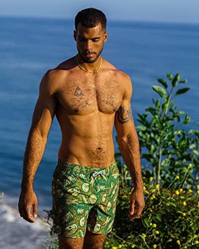 גברים לשחות מכנסיים קצרים 5 מהיר יבש בגד ים רחצה חליפות חוף מכנסיים קצרים עם רשת רירית כיסים