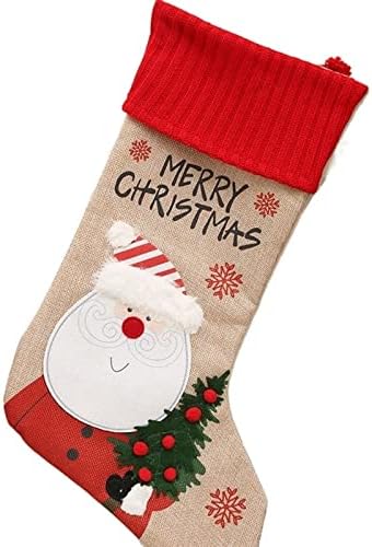 גרב חג המולד של Kaiwu גרבי חג חג המולד גרביים לילדים שקיות מתנה גרב משפחתי לקישוט סלון יום חג המולד יום גנום עיצוב חג המולד תלוי