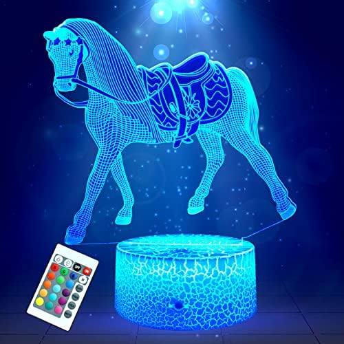 סוס מתנות לילה אורות לילדים עם מרחוק & חכם מגע סוס מנורת לילדים חדר דקור 16 צבעים שינוי ניתן לעמעום סוס צעצועי 1 2 3 4 5 6 7 8 שנה ישן ילד ילדה מתנות