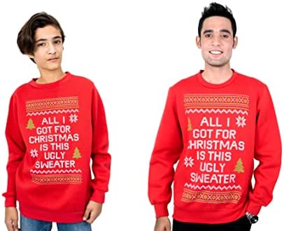 נערים לגברים נורוזים תואמים לחג המולד סווטשירט חידוש אייל אלף סוודר מכוער