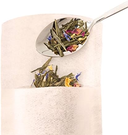 פינום חד פעמי נייר תה מסנן שקיות עבור רופף תה, חום, גדול, 100 לספור