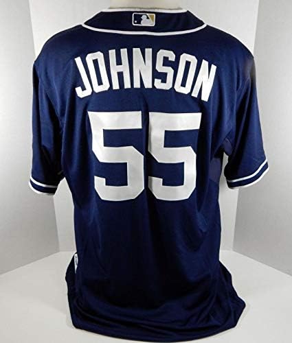 2015 סן דייגו פאדרס ג'וש ג'ונסון 55 משחק הונפק ג'רזי חיל הים - משחק השתמשו ב- MLB גופיות