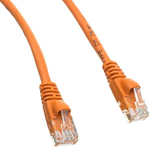 כבל תיקון Ethernet Cat5e, מגף נטול/מעוצב, 3 רגל, כתום, חבילה של 20