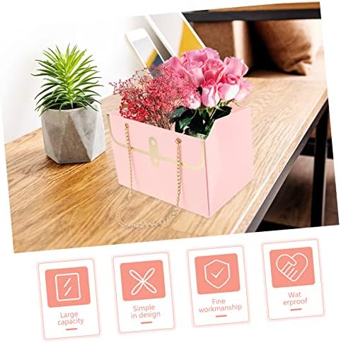 Sewacc 8 PCS תיק תיק אריזה שקית נייר שקית מתנה מתנה מתנות פרחים הוול