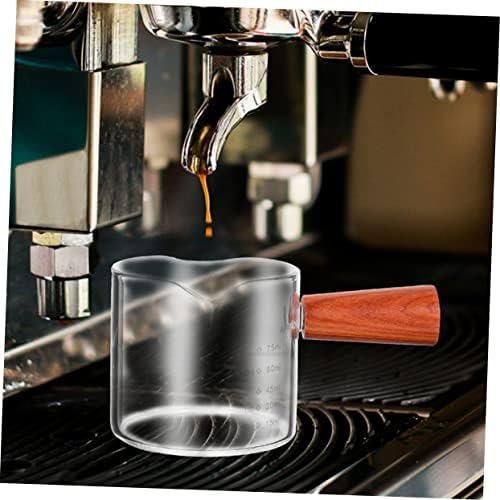 Cabilock 2 PCS כוס כוסות אספרסו איטלקי כוסות שוקולד קרם אספרסו כוסות חלקים סלט זכוכית צלולה מתקן רוטב מתקן סירופ קנה מידה כוס קפה כוס קפה כוס כוס תה עץ