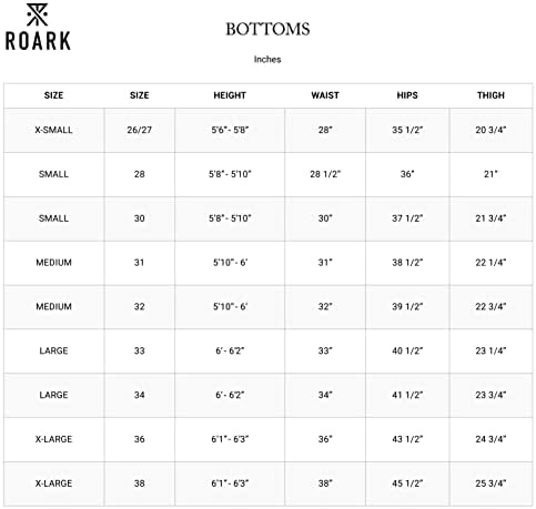 מכנסיים קצרים של Roark Mens Shorts 2.0, כיסים קדמיים גדולים ואוורור גב מושלם לנסיעות