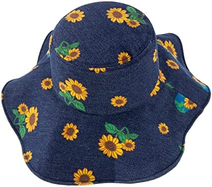 בנות תינוקות כובעי שמש שמש כובע שמש כובע שמש עם חוף רחב חוף כובע פרחוני כובע חוף קיץ כובעי דלי דלי