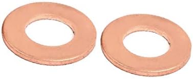 X-dree 5 pcs 10mmx20mmx1.5 ממ נחושת טבעת שטוחה איטום אטם מכונת כביסה (5 pcs 10mmx20mmx1.5 ממ cobre anillo plano sellado junta de arandela de aplastamiento