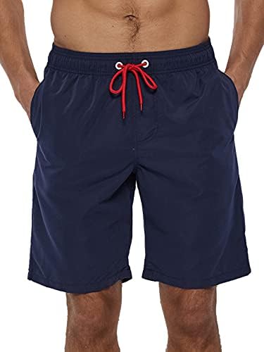מכנסיים קצרים לשחייה לגברים בגדי ים אתלטיים יבשים מהירים עם אניה
