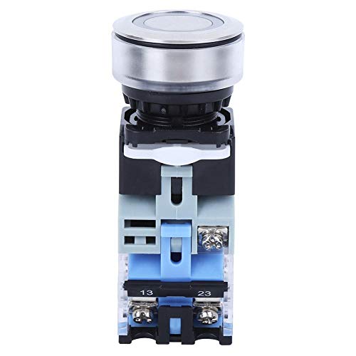 מתג כפתור לחצן Walfront 1.2 אינץ 'קוטר התקנה אור כחול כפתור לחצן מתג אספקה ​​תעשייתית GQ38 AC220V, כפתורים ומחוונים