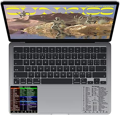 Keanboll 2 PCS מדבקת קיצור דרך MacBook 2023, MAC OS OS VINYL VINYL CELABOOD CERTCUT CARTER עבור 13-16 MacBook Pro M1/M2, MacBook Air 13 M1/M2, MacBook Pro 15/16/IMAC 21 24 27