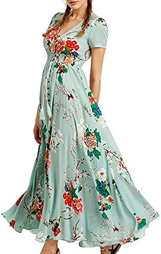 שמלת בוהו פרגרן, אביב נשים סימיה בסגנון רטרו סגנון חג צווארון רופף חצאית ארוכה חצאית ארוכה