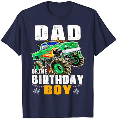 מפלצת משאית משפחת התאמת מסיבת אבא של יום הולדת ילד חולצה