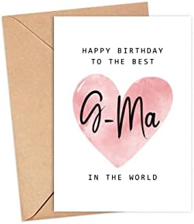 יום הולדת שמח ל- G -MA הטוב ביותר בכרטיס העולמי - כרטיס יום הולדת G -MA - כרטיס G -MA - מתנה ליום האם - כרטיס יום הולדת שמח יום הולדת שמח אמא