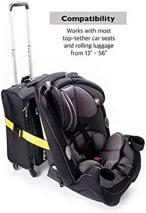 רכב מושב נסיעות חגורה / רכב מושב רצועת מטען כדי להמיר שלך רכב מושב לשאת על מזוודות לתוך שדה תעופה רכב מושב ספק / בהיר צהוב - נסיעות פתרון